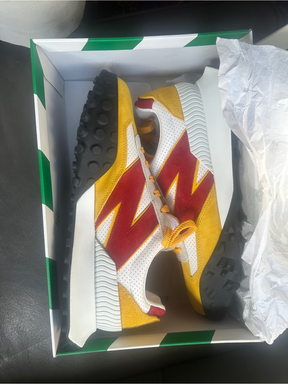 Casablanca/New Balance Men's Athletic Sneakers in Yellow, Red & White